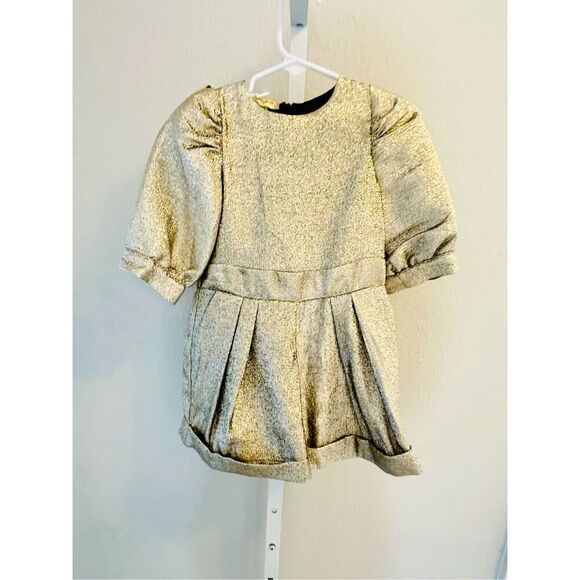 NWT Stella McCartney gold glittery jumpsuit Size 4 - Picture 2 of 5